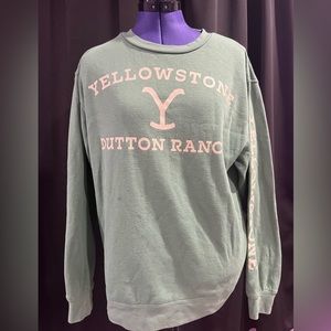 Green Yellowstone crewneck sweater